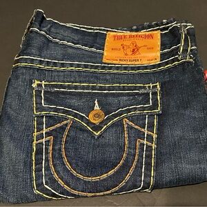 True Religion Men's Straight Jeans - Dark Blue